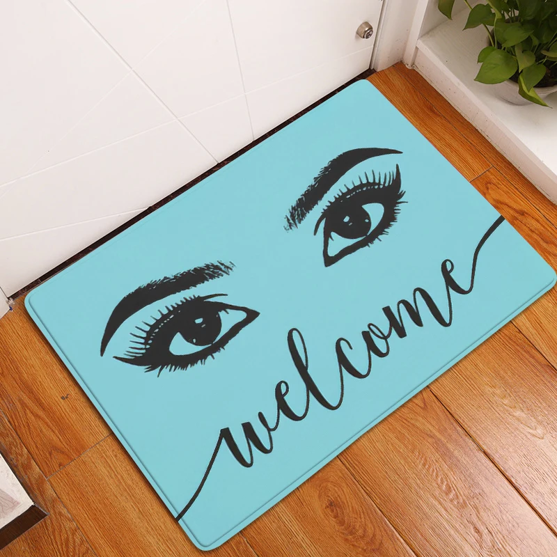 1PcsEyesEyelashesEyebrowsModernKitchenMatHomeEntranceDoormat