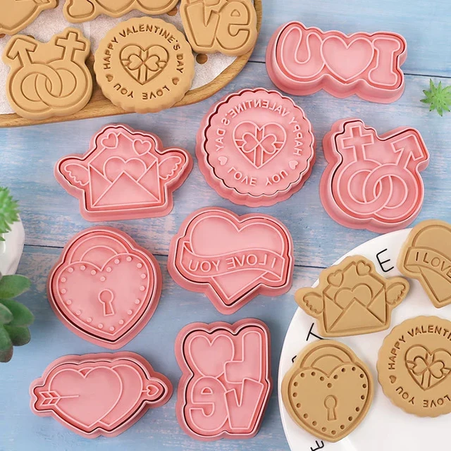 Valentine Day Cookie Cutter  Valentine Day Heart Cookies - 8pcs Cookie  Cutter Set - Aliexpress