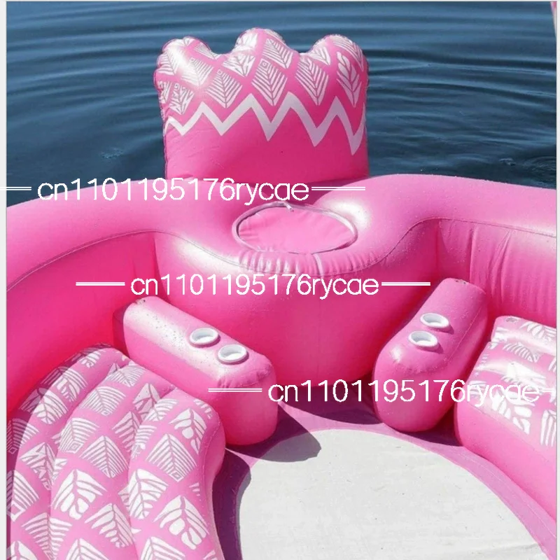 6person Huge Flamingo Pool Float Giant Inflatable Unicorn Swimming Pool Accessories Island Party Floating beach Outdoor Toy 3