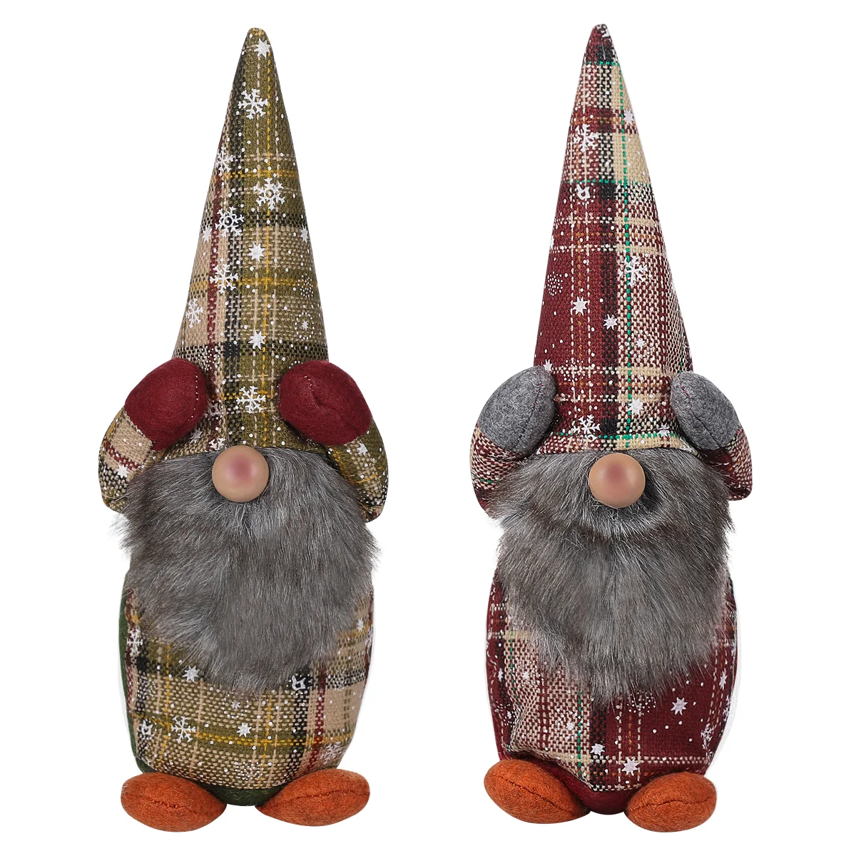 

2pcs Christmas Gnome Plush, Standing Swedish Gnome Christmas Decoration Ornaments