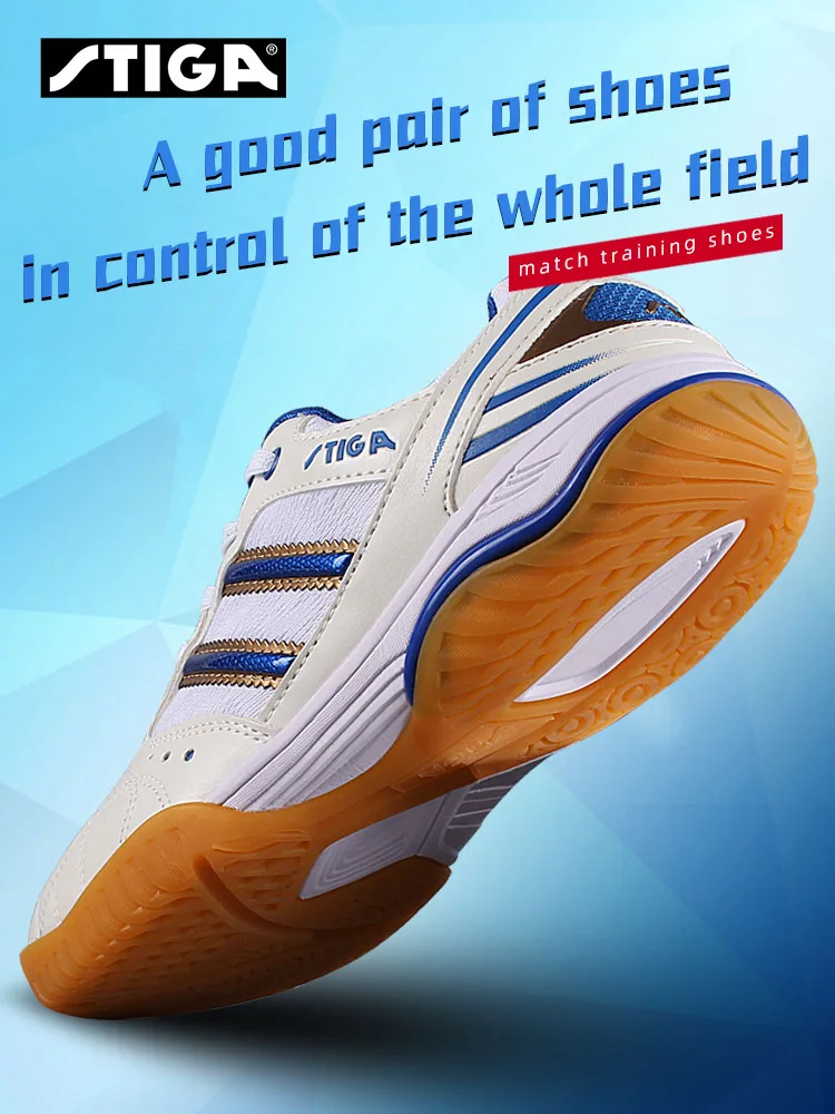 Stiga Table Tennis Shoes Men Women Breathable High Elastic Non-slip EVA Sports Sneakers Ping Pong CS2521 CS2541