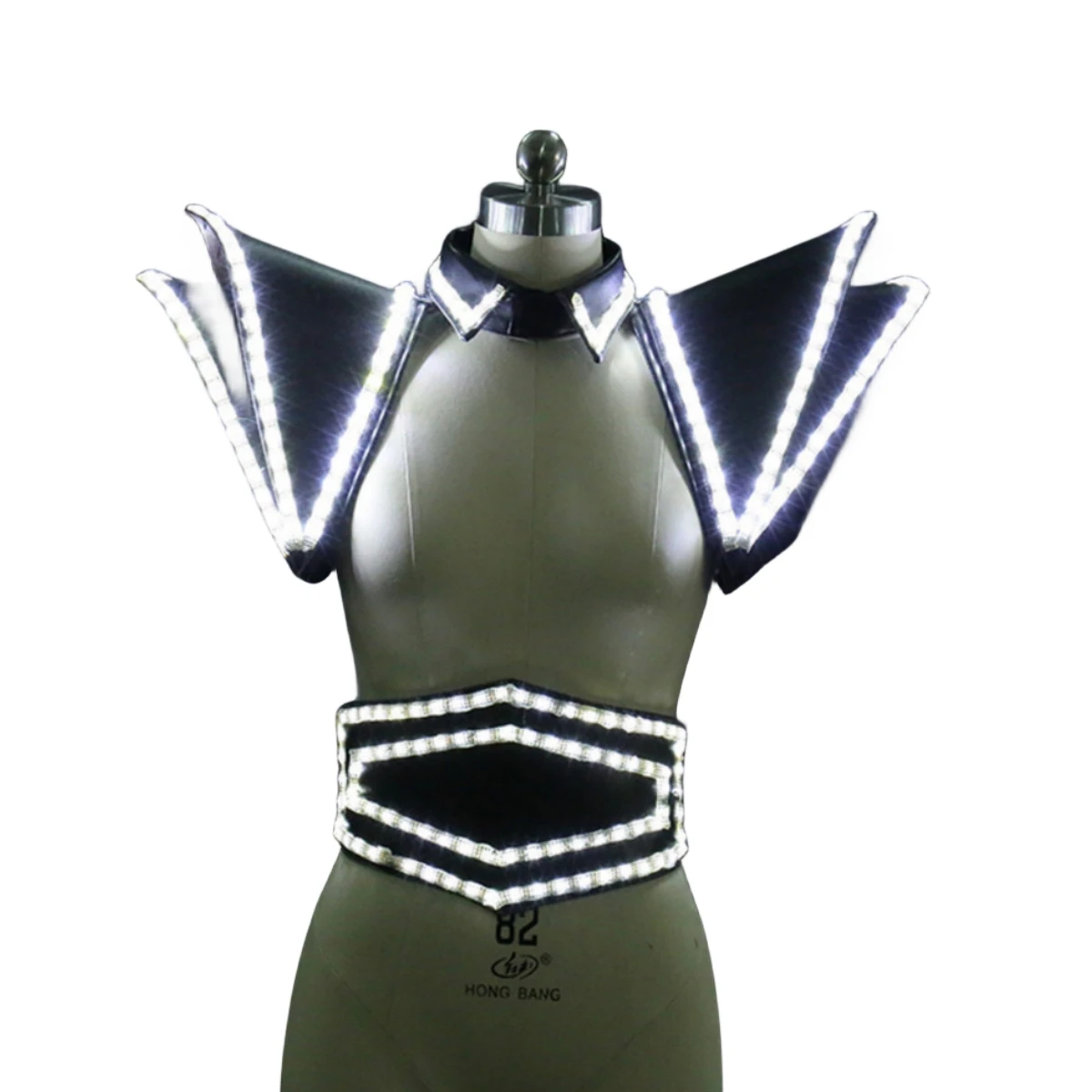 

Halloween LED Costume Nightclub Rave Outfit for Women Light Up Shawl Vest Belt Bar Gogo Dancer Clothes Party Stage Performance