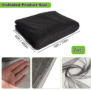 Grow Accessories Mosquito Netting Garden Mesh Netting Agriculture Black Fly Bird Net Barrier Hunting Blind Plant Protecting Net 1