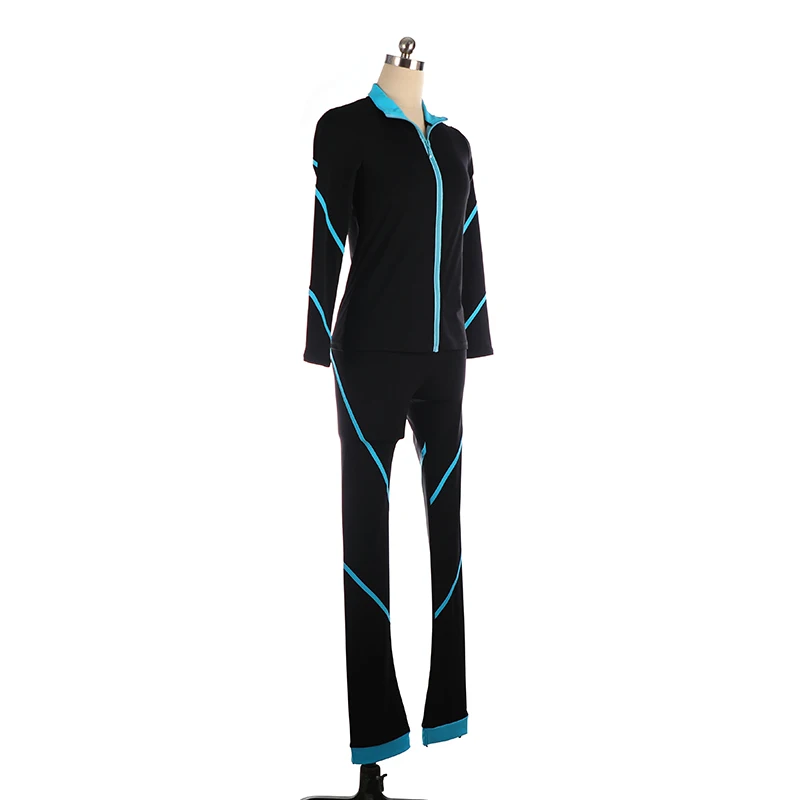 Artistic Gymnastics Figure Skating Training Competition Set, Jacket and Pants, Women's Performance Dance Set, Color Zipper