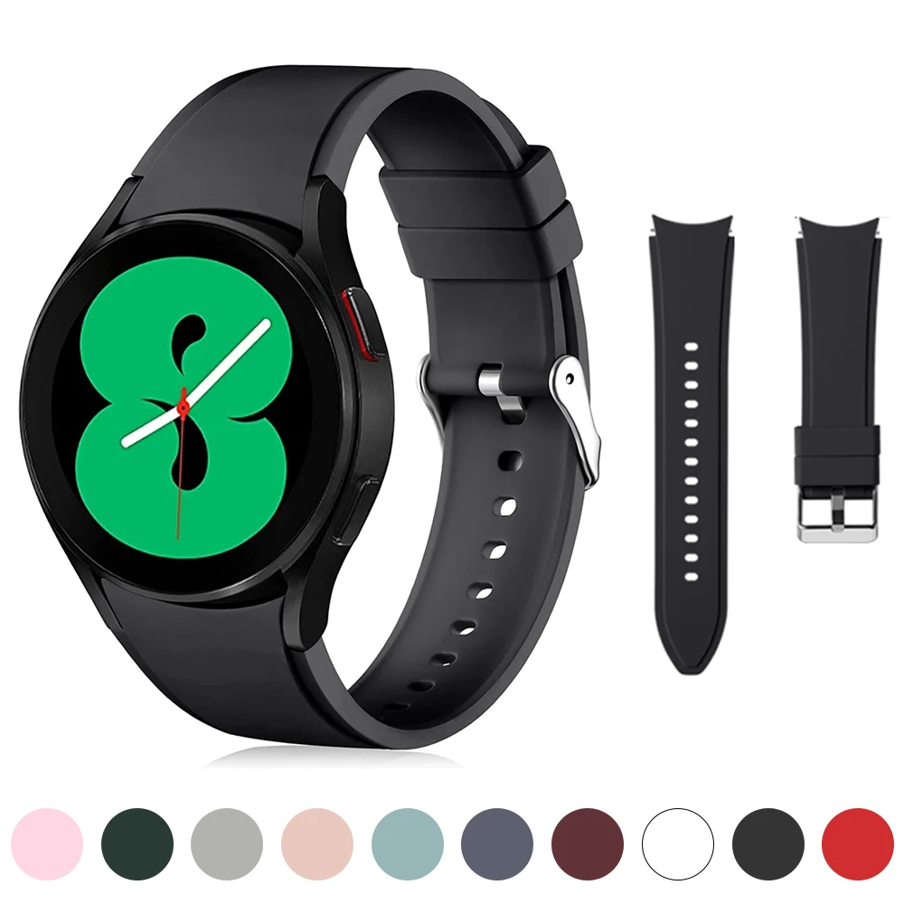 

Strap for Samsung Galaxy Watch 6 4 5 40mm 44mm Galaxy Watch 5Pro 45mm Sport Bracelet Replacement Watch 6 4 Classic 42 46mm Band