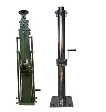 

wind load 130km/h steel 6m to 16m manual crank hand winch locking telescopic mast for LED lights