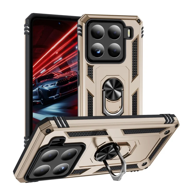 Shockproof Armor Bumper Case with Car Magnetic Holder Ring and Enhanced Protection