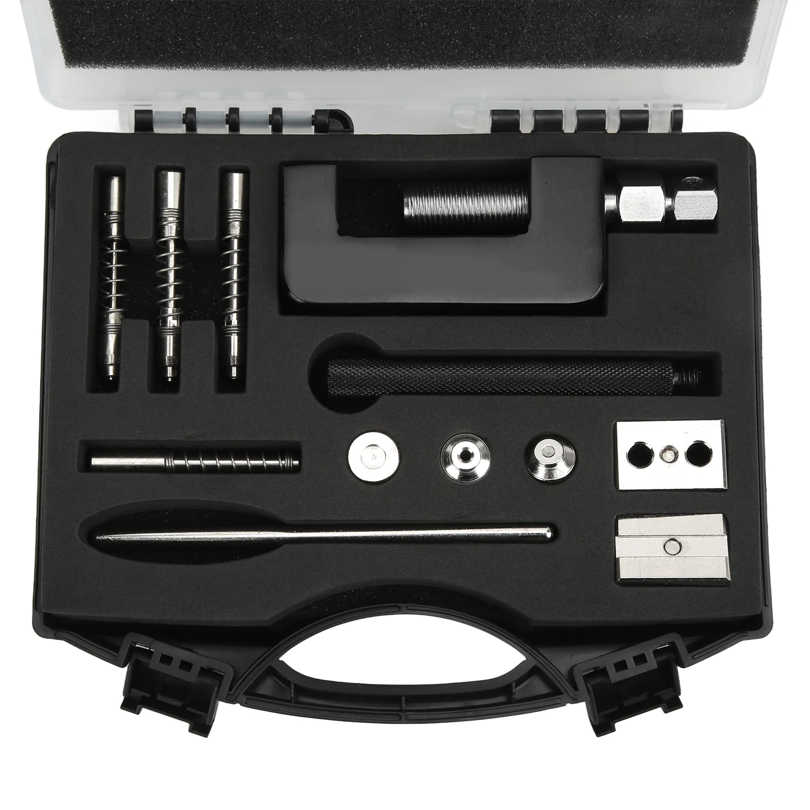 Chain Breaker, 12 Pcs Universal Motorcycle Chain Cutter Breaker Riveting Tool Set with Storage Box for ATV Dirt Bike