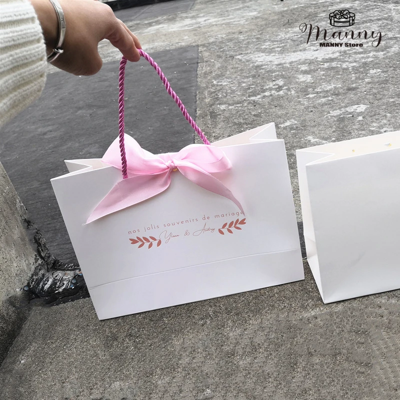 100x Paper Bag Gift Boxes Commodity Packaging Handbag Customize Logo With Frame ,Shopping Promotion Bags Wedding Gifts Wrapping 21 S3c105791da7c4ad593ba835e001b6c558