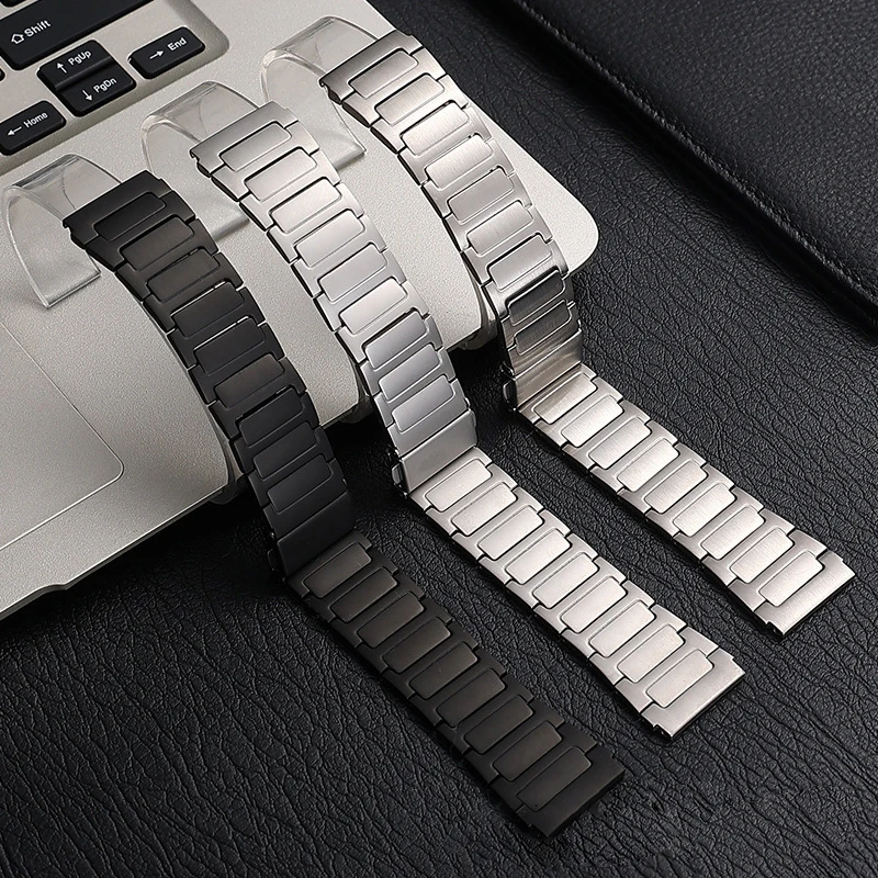 Premium 22mm Stainless Steel Watch Strap - Elegant Metal Bracelet Replacement Band