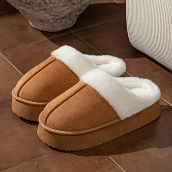 Fashion Women's Slippers Indoor Warm Soft High Thick Sole Comfortable for Outdoor Wear Casual Couple Slippers Boot 1