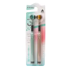 Triple - Sided Toothbrush with Tongue Cleaner | Optimal Angle Design | Soft Bristles | 2 - Pack (Green)