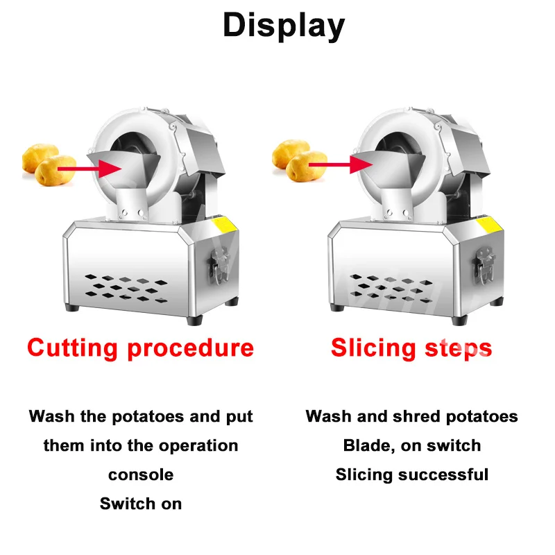 Commercial Full-Automatic Electric Potato Radish Slicer Multi Functional Sweet Potato Slicing And Shredding Machine Stainless St 5