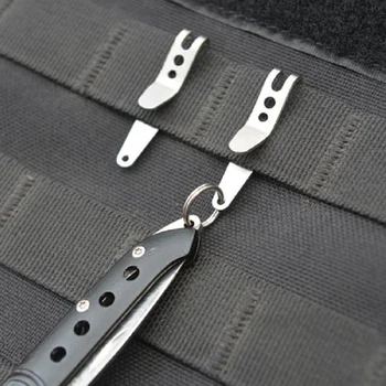1-5PC Multitools Pocket Stainless Steel Bag Waist Belt Hanging Clip Mini Metal Key Buckles Pocket Clips Carabiner Outdoor Gadget 2