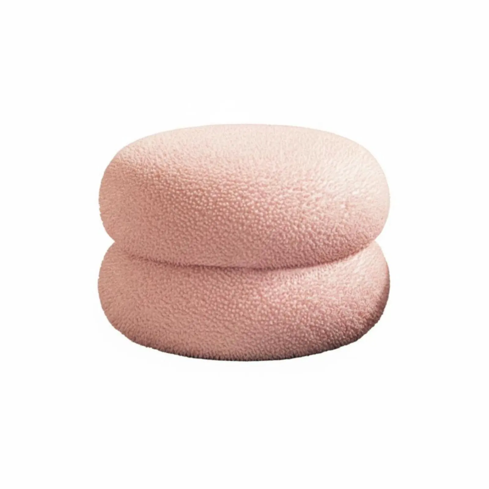 Cushy Macaron Pouf Soft Texture Low Stool Versatile Minimalist Design for Families, Adults, Bedroom