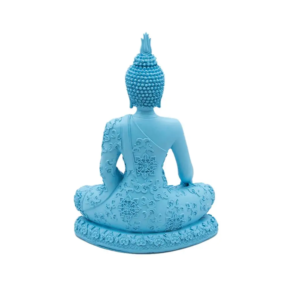 Resin Sitting Buddha Resin Garden Home Deco Ornament Statue Embossing effect