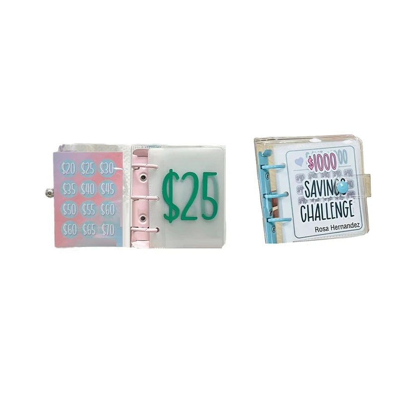 

Savings Binder L 1000 Savings Challenge Budget Book With Cash Envelopes Money Binder For Saving Pink