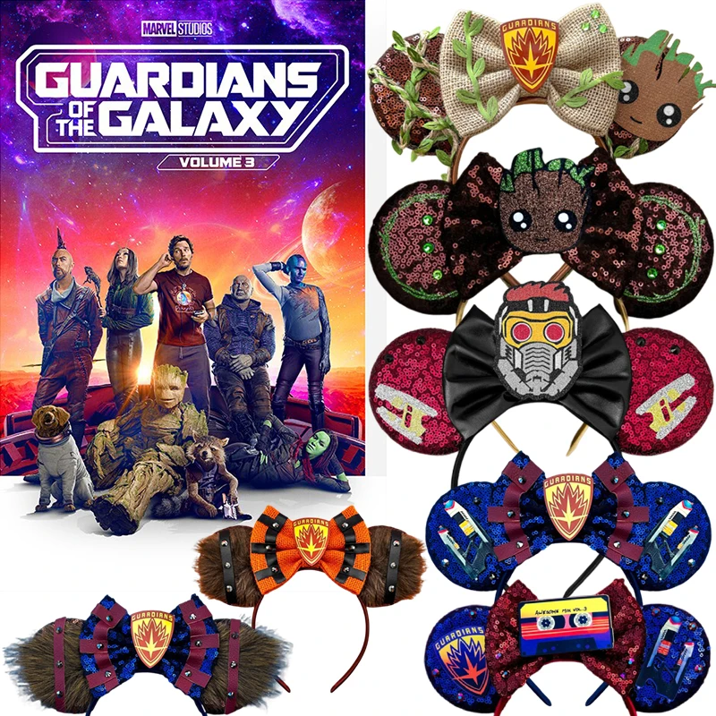 Disney Mickey Mouse Ears Fasce Per Neonate Guardiani Della Galassia Fasce Per Capelli Donna Grogu Rocket Accessori Per Capelli Procione