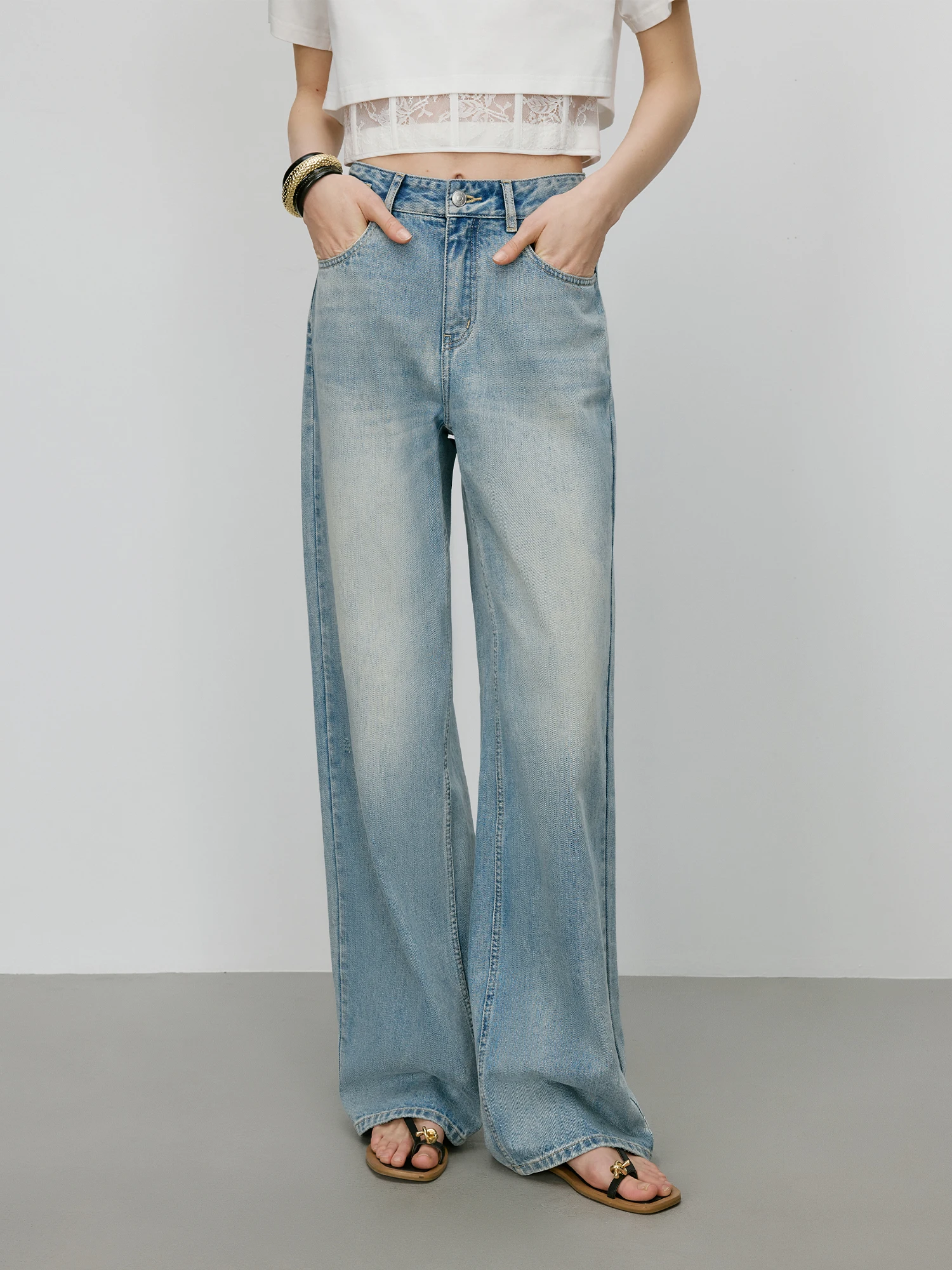 FSLE【Premium Series】 Vintage Wash Distressed Jeans Women’s SS25 Relaxed Straight Leg Summer Denim Pants Y2K Casual Streetwear FSLE【Premium Series】 Vintage Wash Distressed Jeans Women’s SS25 Relaxed Straight Leg Summer Denim Pants Y2K Casual Streetwear