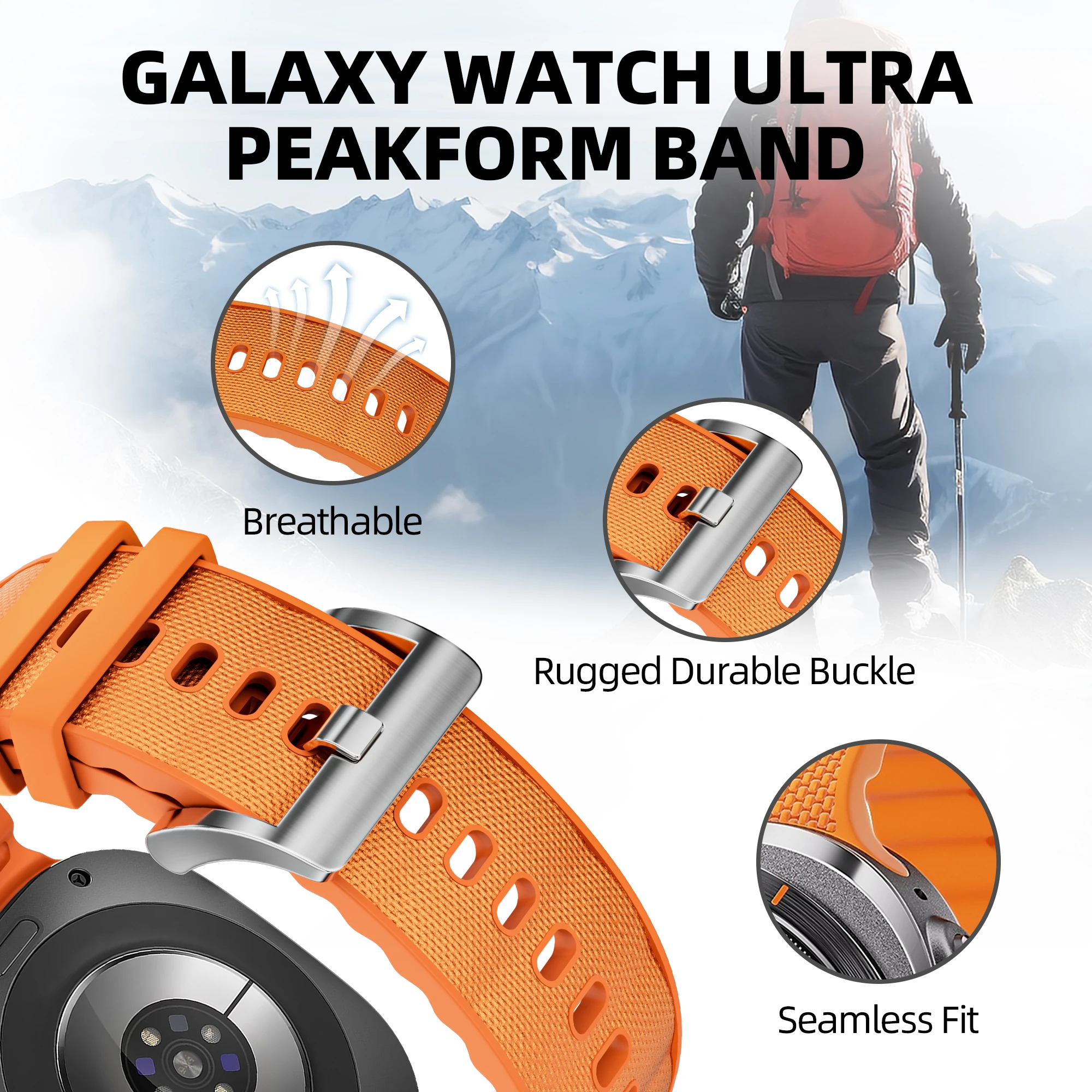 Enhanced Product Title: Premium Silicone and Nylon Sport Strap