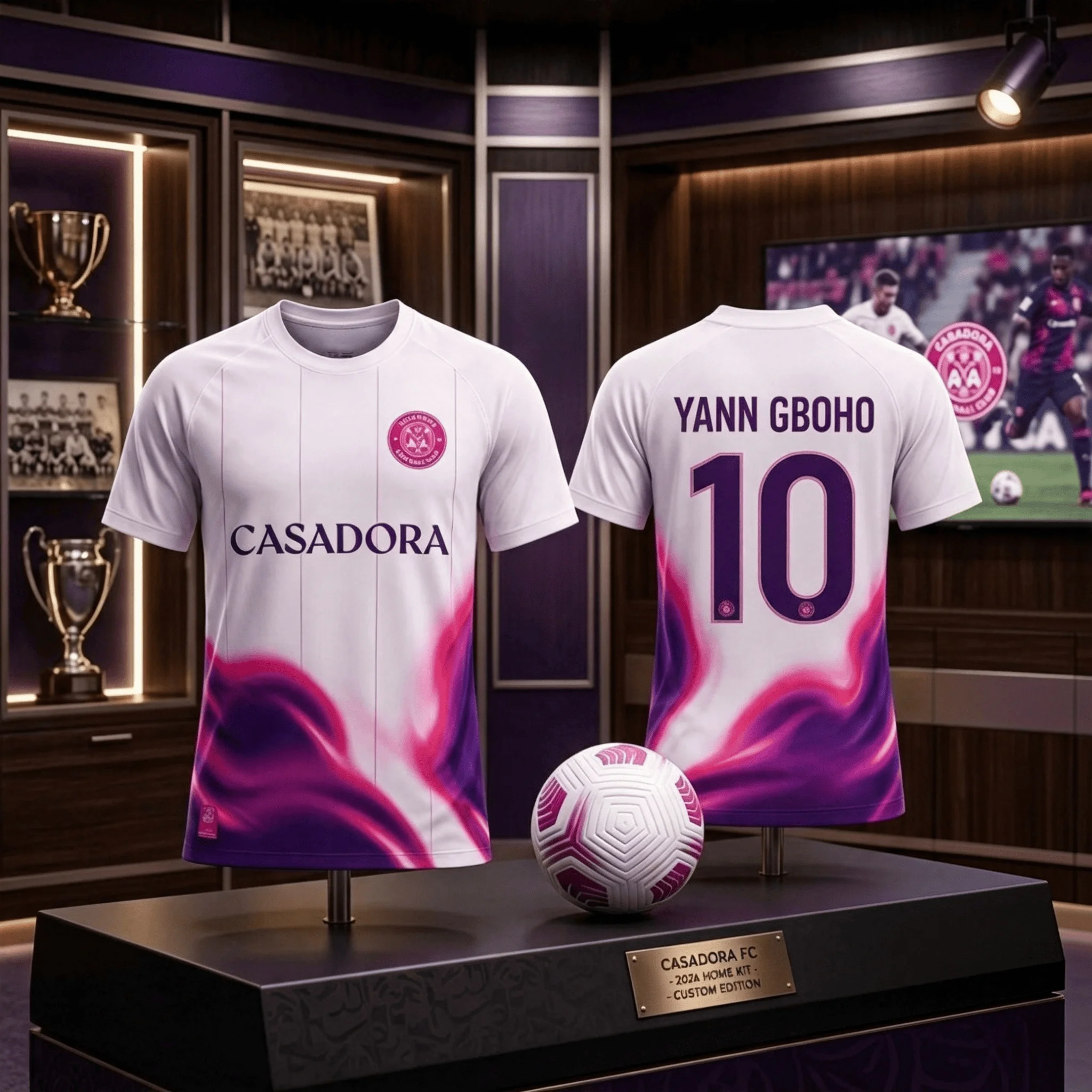 YANN GBOHO Toulouse FC 2026-27 Fußball-Fan-Trikot Sommerkleidung Herren 3D-Druck Sport Atmungsaktive Schnelltrocknende Kleidung