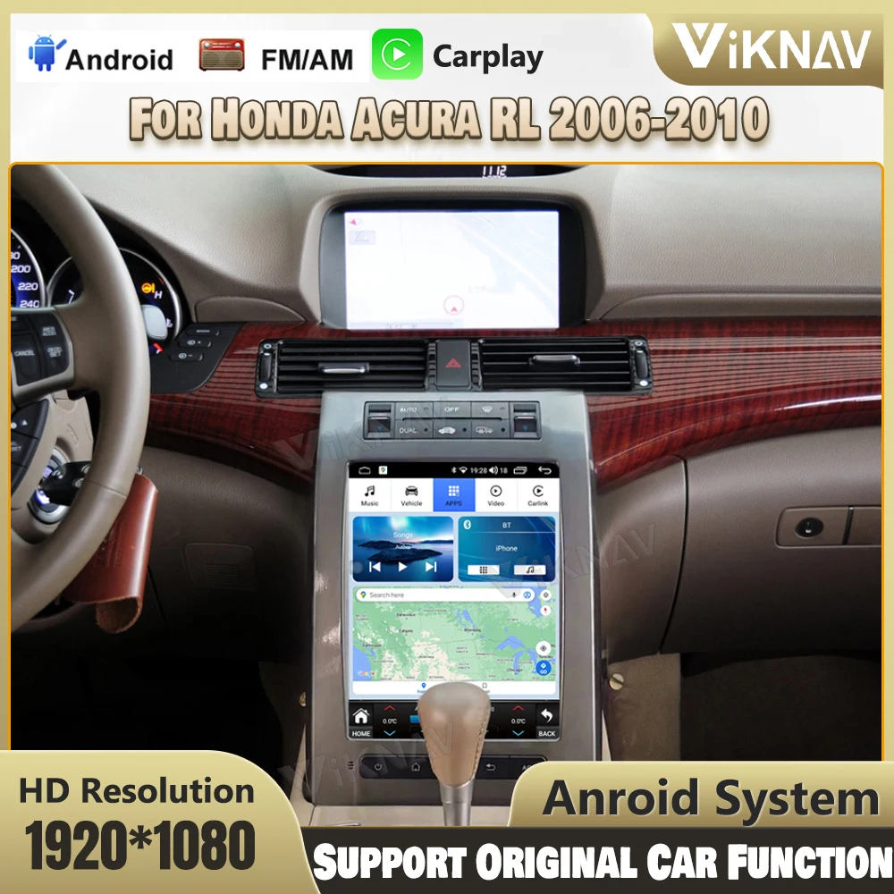 

12.3 Inch Android 10 Car Radio For Honda Acura RL 2006-2010 Auto Stereo Replacement Multimedia Player GPS Navigation Head Unit
