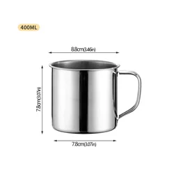 Portable Stainless Steel Travel Mug | Versatile Metal Cup for Coffee, Water, and Tea (400ml)