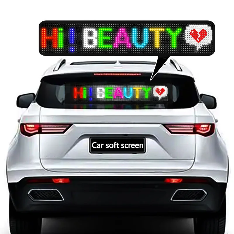 HOT RGB Flexible Display Color Screen LED Module Strip Light App Bluetooth DIY Hat Clothes Bag Shoes Word Scroll Matrix Screen