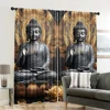 2pcs, 2D flat Window Treatment Curtains figure of the Buddha Blackout Polyester Birthday Party Use for Party Decor bedroom decor 6