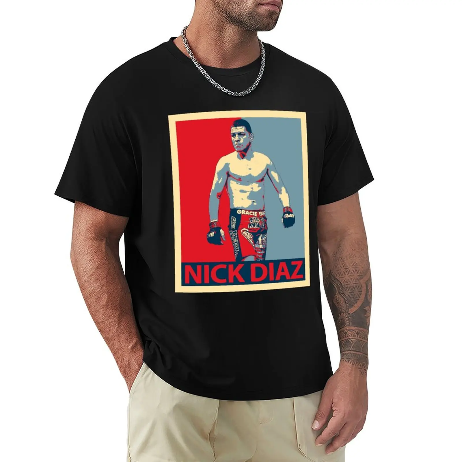 

Nick Diaz artwork T-Shirt quick-drying summer tops mens vintage t shirts