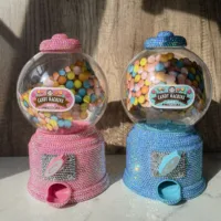 Sparkle Sweet Mini Candy Machine Kids Bubble Gift Children Bank Toys Dispenser Gumball Coin Saving Box Piggy Bank Home Decor 1
