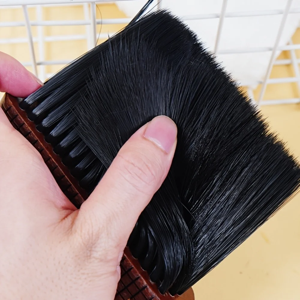 Spazzola per la Pulizia dei Capelli, Strumento Specializzato in Legno per Parrucchieri, con Manico in Legno Naturale per Pulizia e Bellezza - immagine 3