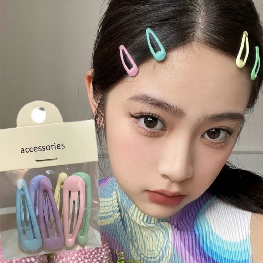 

6 шт. красочные Y2K звезды BB заколки для волос для женщин и девушек Симпатичные металлические звезды фоторозетки в форме капли воды рукоятка для волос «сделай сам» головные уборы