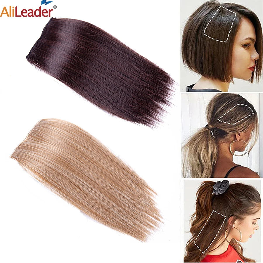 Cheap Hair Accessories Hair Bump Synthetic Clip-On Pad For Natural Extensions 4-12Inch Invisible Fake Patch Card