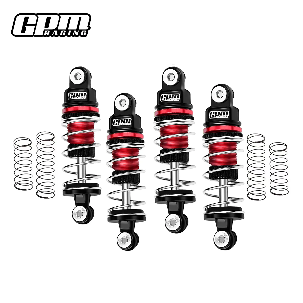 High-Performance Alloy 6061 Front & Rear Shock Set for 1/24 Scale Models