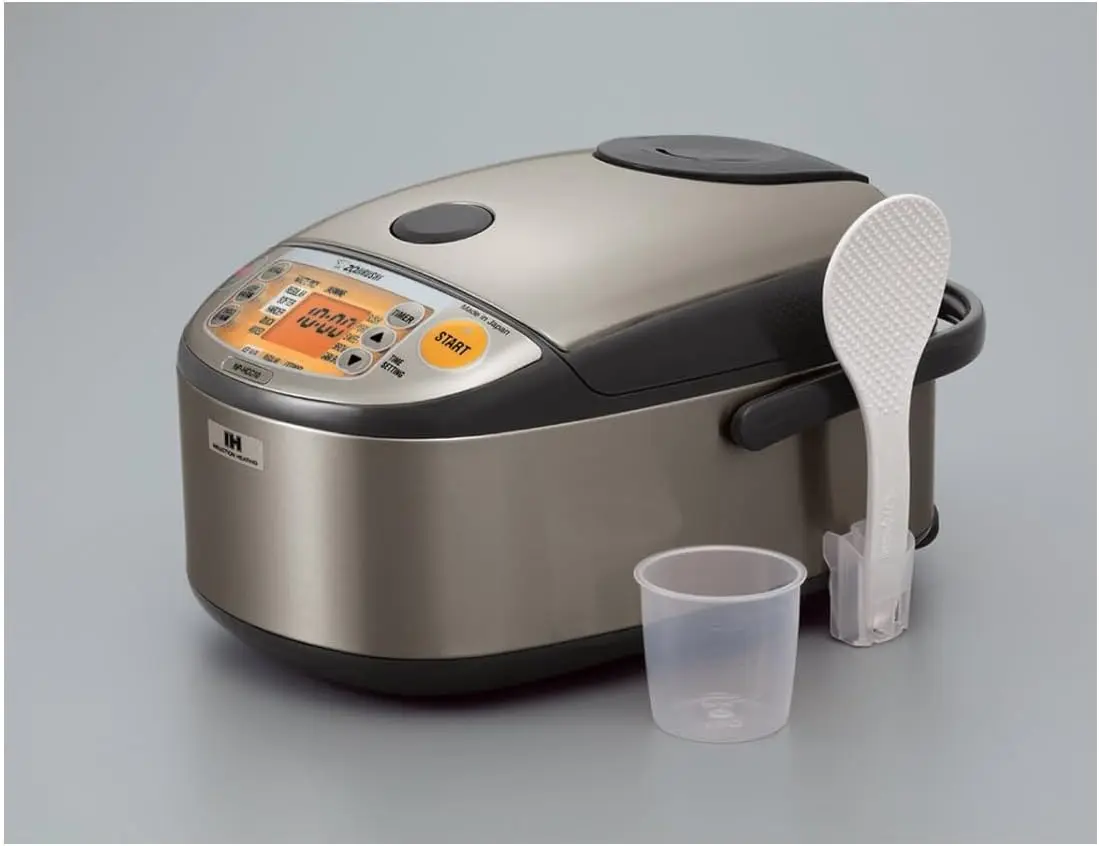 NP-HCC18XH Induction Heating System Rice Cooker and Warmer 1.8 L Stainless Dark Gray 9.5"D x 15.5"W x 11"H