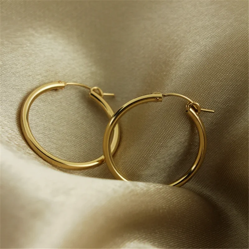 14K Gold Filled Hoop Earrings Modern Jewelry Minimalism Boho Brincos Gift Vintage Pendientes Oorbellen Earrings For Women 2