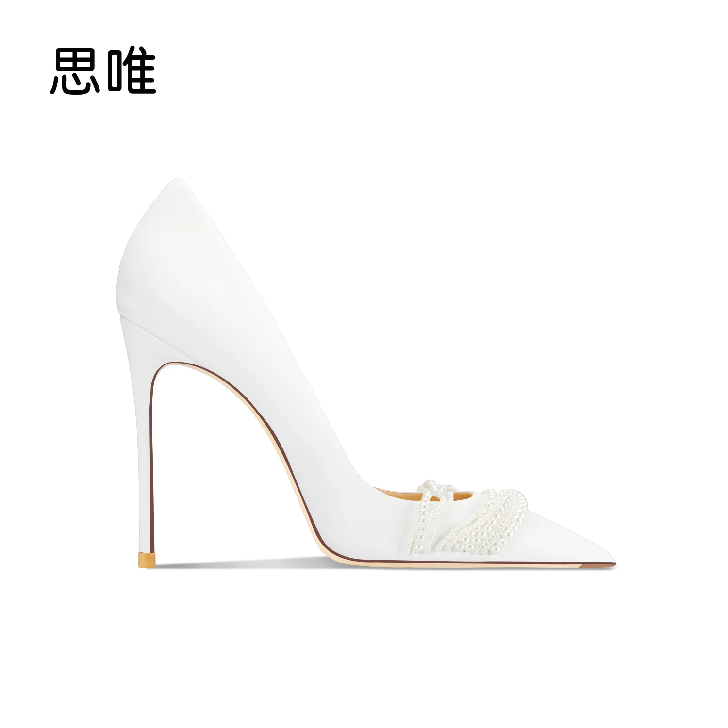 Shoes For Women Luxury Brand Wedding Shoes Bride Pointed Toe Sexy Chic And Elegant Woman Shoes White Heels Evening Dress Shoe 10