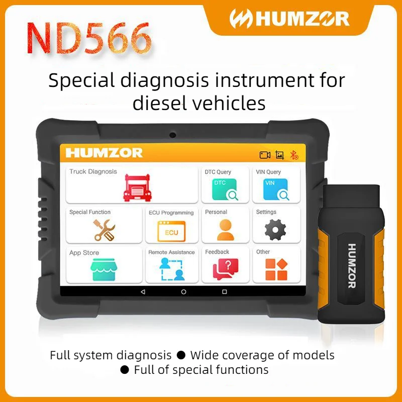 

HUMZOR ND566 OBD2 Scanner Automotive fault diagnosis instrument diesel vehicle diagnosis instrument 10 special features