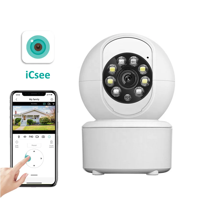 ICSEE App 2MP WIFI Smart Camera Security Protection Baby Monitor Full Color Night Vision Ai Human Tracking Two-Way Audio ICSEE 1