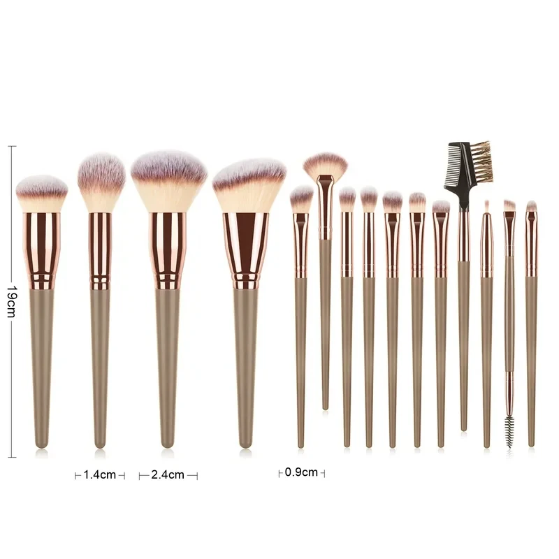 15-Piece Professional Makeup Brush Set