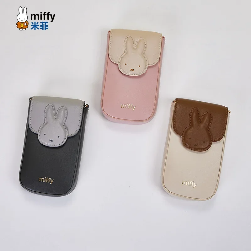 

New Miffy Mobile Phone Bag Diagonal Span Simplicity Cartoon Small Package Color Blocking Mini Vertical Walletr Multifunctional