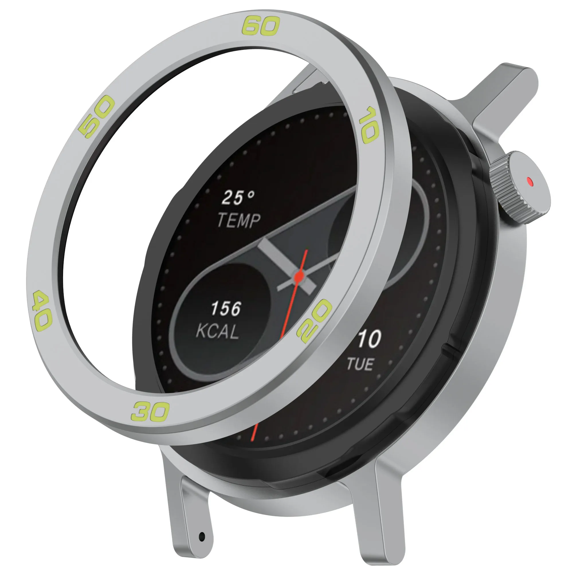 Enhanced Metal Bezel Ring with Tempered Glass Film