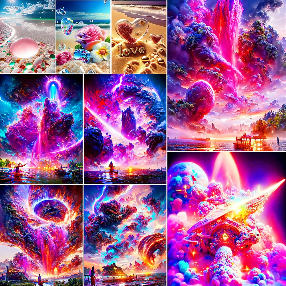 Landscape Fantasy Paint By Numbers 40x50 Acrylic Paint Arts And Crafts