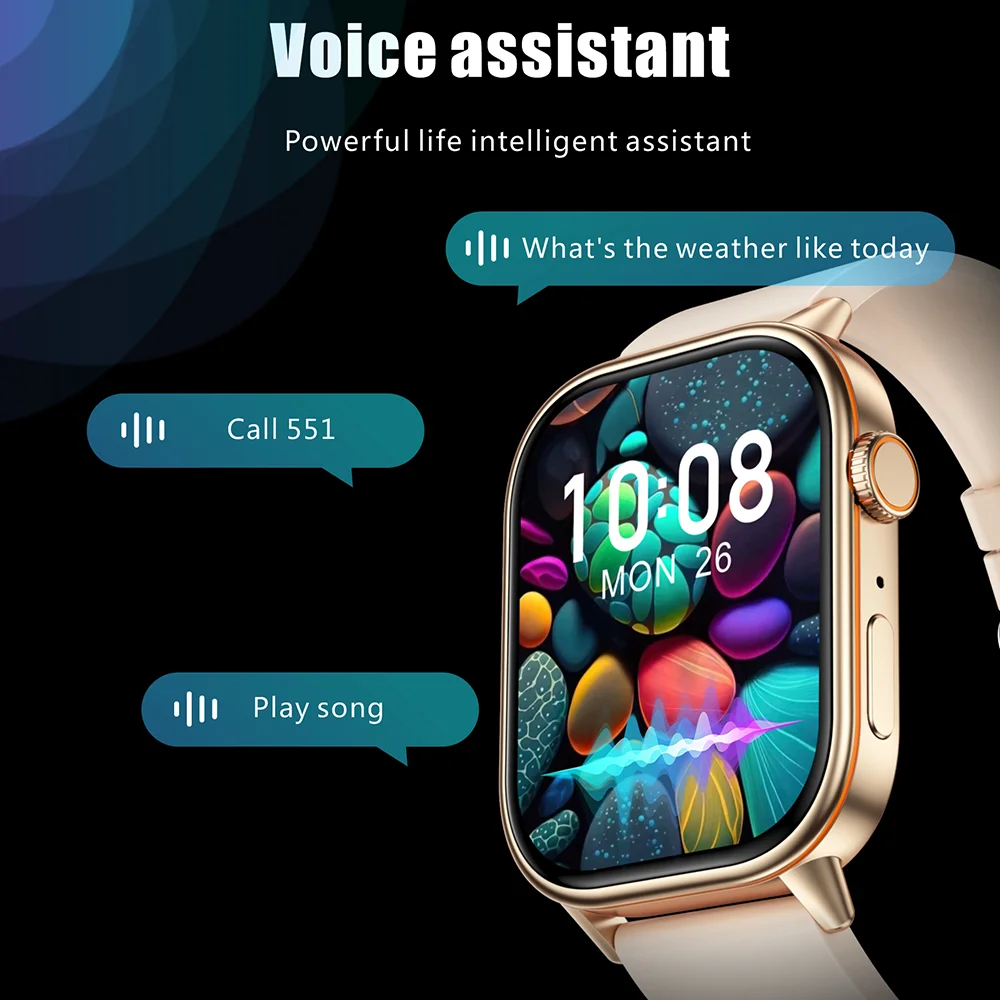 2026 New Built-in GPS Smart Watch 2.01 inch Full Touch Screen IP68 Waterproof Sports Watch 420mAh Bluetooth Talk Men Smartwatch. 3