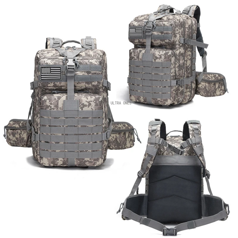 

Tactical Molle Backpack Hiking Military Climbing Trekking Travel Bag Shooting Large Capacity Cs Camping Fishing Combat Rucksacks