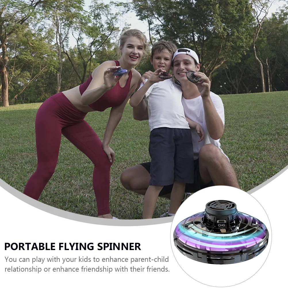 Drones Children Toys Gyrocraft Hand Operated Portable Tricked Out Flying Kuka Model Funny UFO Red