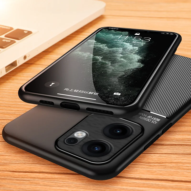 Luxury Soft Leather Phone Case with Car Magnetic Holder