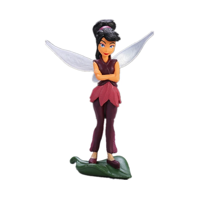 7pcs/set Tinkerbell Disney Flower Faery Fairy Elf Princess PVC Anime Action Figure Mini Model Figurine Girl Model Doll Kids Gift 6
