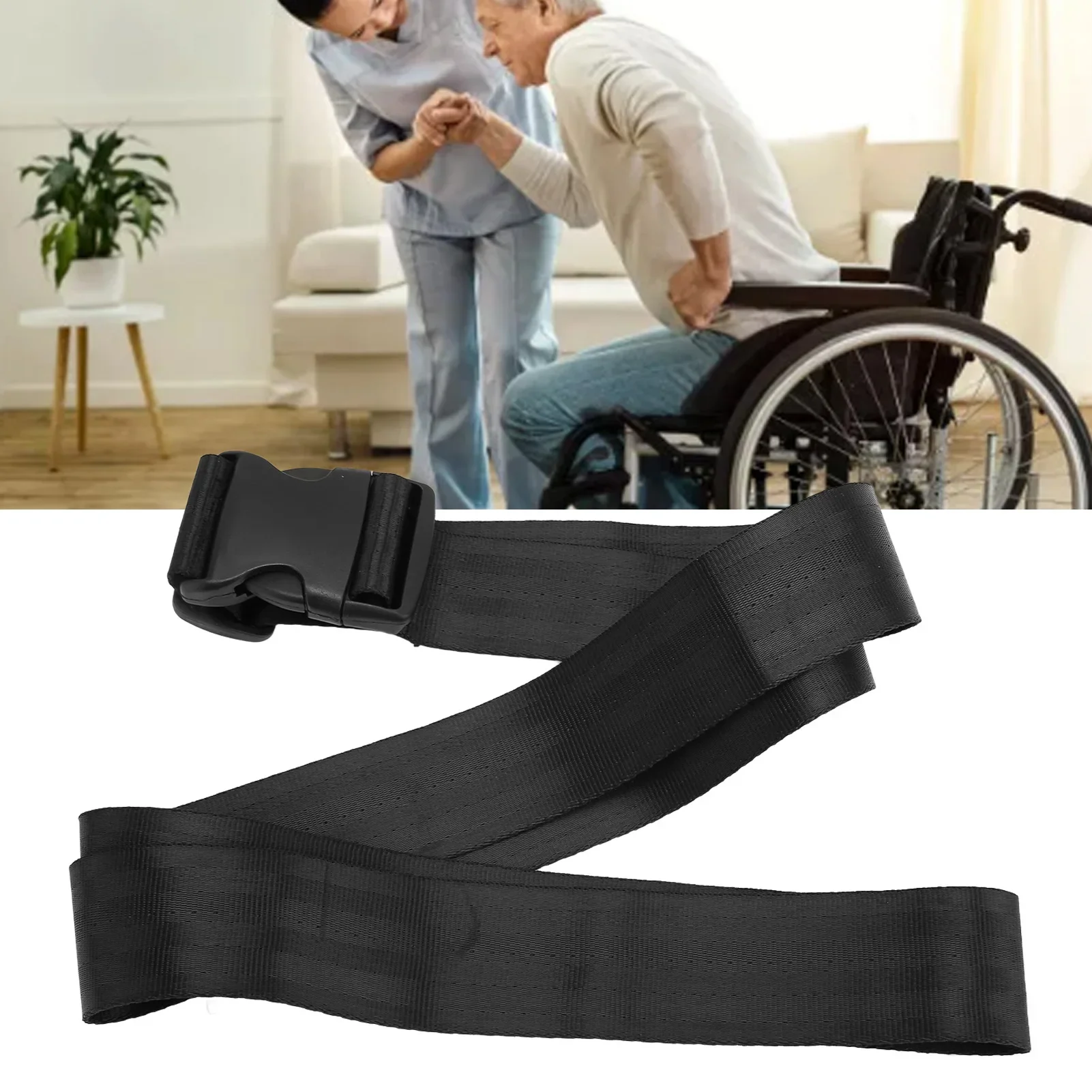 

Wheelchair Seat Belt Adjustable Thickened Slip Resistance Wheelchair Safety Strap for Elderly Disabled Seat Belt